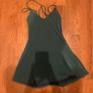 Green skater dress